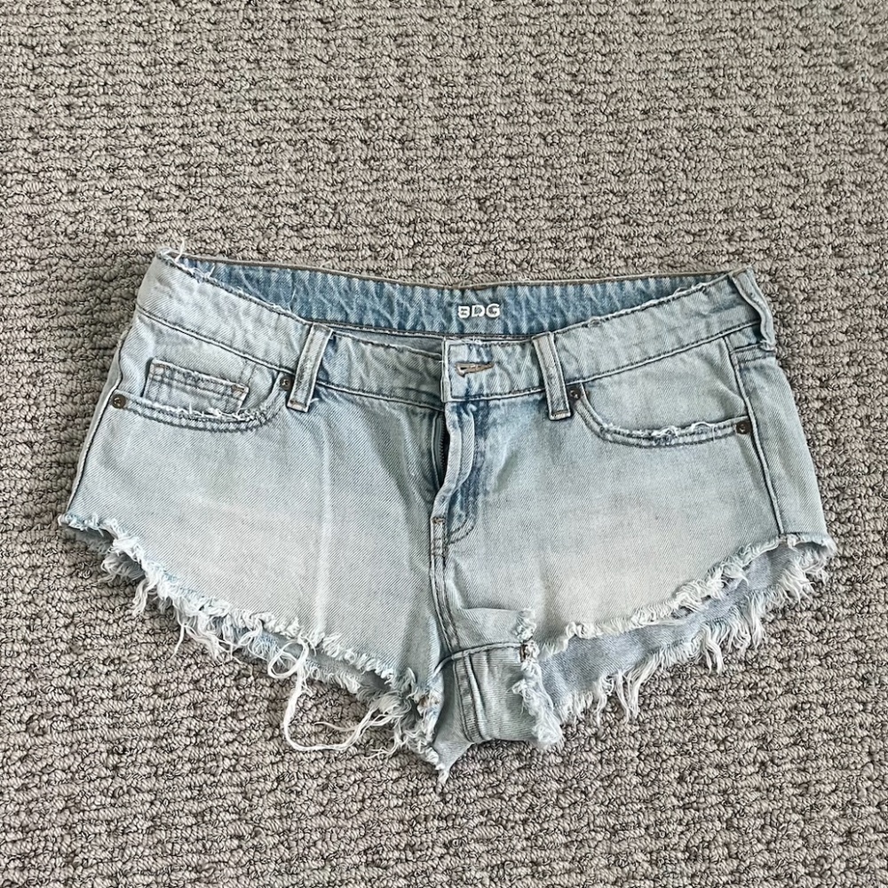 bdg denim shorts light
